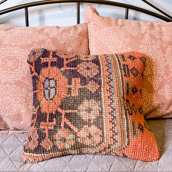 Vintage Other - ✨Boutique Upcycled Vintage Rug Throw Pillow
